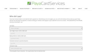 Transaction Lookup | PayaCardServices