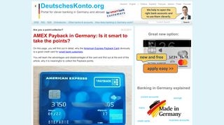 AMEX Payback in Germany > Why I collect the points …