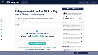 Entrepreneurial profile: Pick n Pay chair Gareth Ackerman - Moneyweb