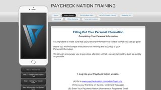 Step 1 - Personal Info - Paycheck Nation Training