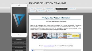 Verifying Your Account Info - Paycheck Nation Training