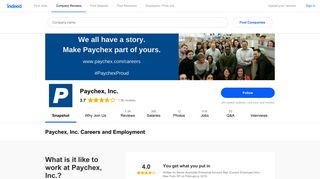 Paychex, Inc. Careers and Employment | Indeed.com
