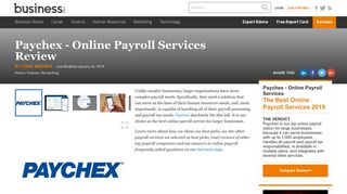Paychex Review 2018 | Online Payroll Service Reviews - Business.com