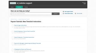 Paycom Tutorials: New Timeclock Instructions : re|solution support
