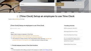[Time Clock] Setup an employee to use Time Clock