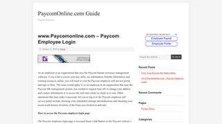 www.Paycomonline.com – Paycom Employee Login