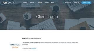 Client Login - PayData