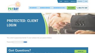 Client Login | Payday HR Solutions - Payroll and PEO Services
