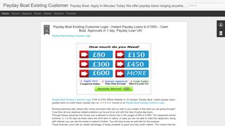 Payday Boat Existing Customer Login : Instant Payday Loans to £1000 ...