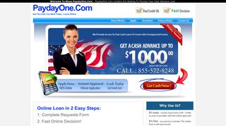 PaydayOne.Com ® Payday Loans Online & Installment Loans