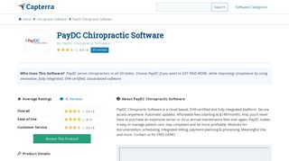PayDC Chiropractic Software Reviews and Pricing - 2019 - Capterra