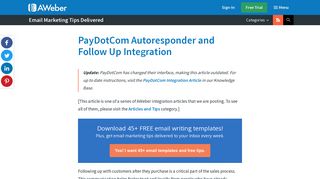 PayDotCom Autoresponder and Follow Up Integration - Email ...