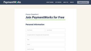 Join us - Payees | PaymentWorks