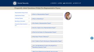 Social Security Administration - Representative Payee Program