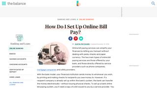 How to Set Up Online Bill Pay - The Balance