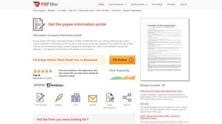 Payee Information Portal - Fill Online, Printable, Fillable, Blank ...