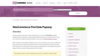 WooCommerce First Data Payeezy - WooCommerce Docs