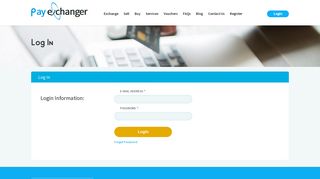 Log In Pay Exchanger Account