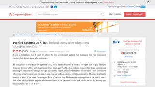 PayFlex Systems USA, Inc - Refusal to pay after submitting ...