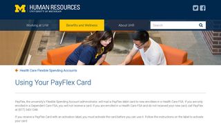 Using Your PayFlex Card | Human Resources University of Michigan