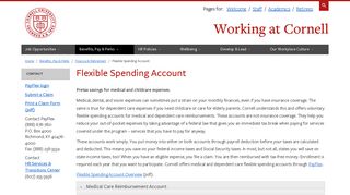 Flexible Spending Account - Cornell University Division of Human ...