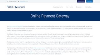 Online Payment Gateway - PayGate
