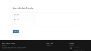 PayGate Enterprise: Login