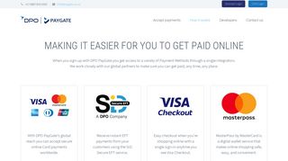 Online Payment Methods offered by PayGate Payment Gateway