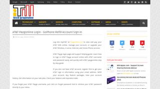 AT&T Paygonline Login - GoPhone Refill Account Sign in - iTechWhiz