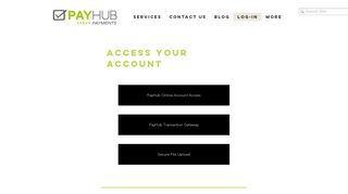 Log-In - why payhub payments?
