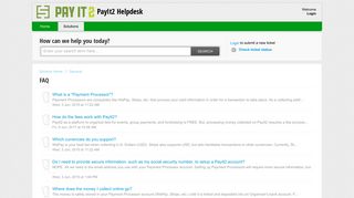 FAQ : PayIt2 Helpdesk