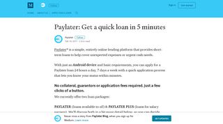 Paylater: Get a quick loan in 5 minutes – Paylater Blog – Medium