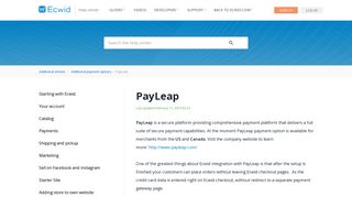 PayLeap – Ecwid Help Center - Ecwid Support