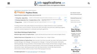Payless Application, Jobs & Careers Online - Job-Applications.com