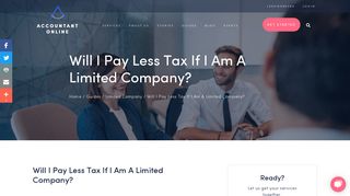 Will I Pay Less Tax If I Am A Limited Company? - Accountant Online