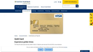 Gold Card | Austrian Anadi Bank AG
