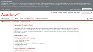 Austrian Airlines - Austrian Prepaid Card