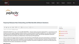 Paylocity Releases New Onboarding and Web Benefits Software ...