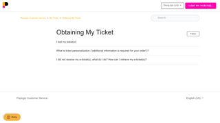Obtaining My Ticket – Paylogic Customer Service