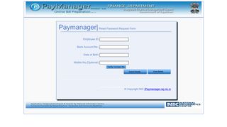 Forgot Password(Employee Login) - PayManager - raj.nic