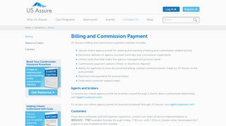 Policyholder Billing and Commission Payment Access | US Assure