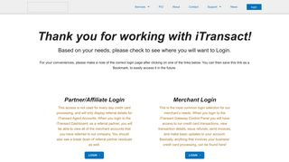 Login Resources - iTransact