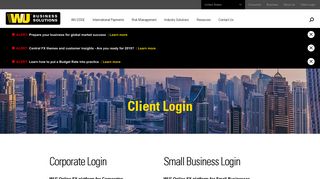 Client Login - Western Union Business Solutions