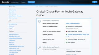 Orbital (Chase Paymentech) Gateway Guide - Spreedly Documentation