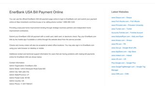 EnerBank USA Bill Payment - Login to EnerBank.com - Online Bill Pay