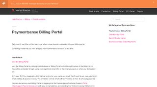 Paymentsense Billing Portal – Help Centre