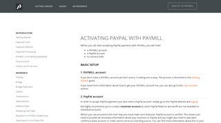 PayPal - PAYMILL Developer Centre