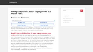 Paymydoctor - www.Paymydoctor.com
