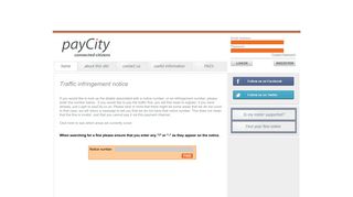 Traffic infringement notice - payCity
