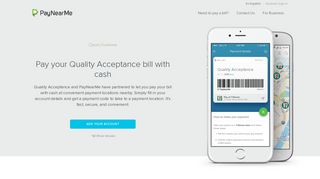 Quality Acceptance bill pay. Pay with cash. - PayNearMe